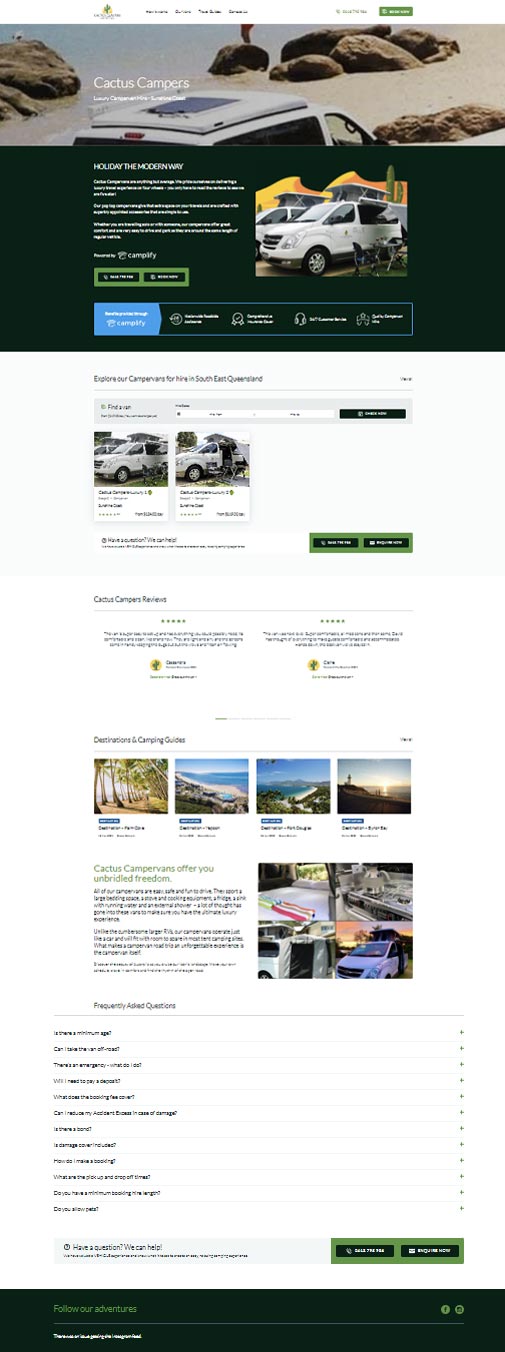 Cactus Campers Web Development